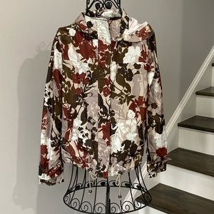 Zara Basic Windbreaker Hooded Zip Up Jacket M